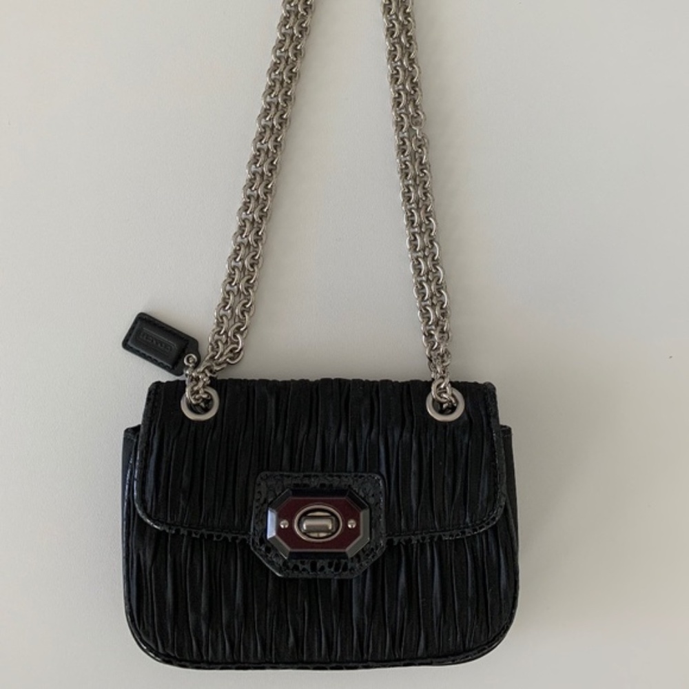 Coach Black purse with chain